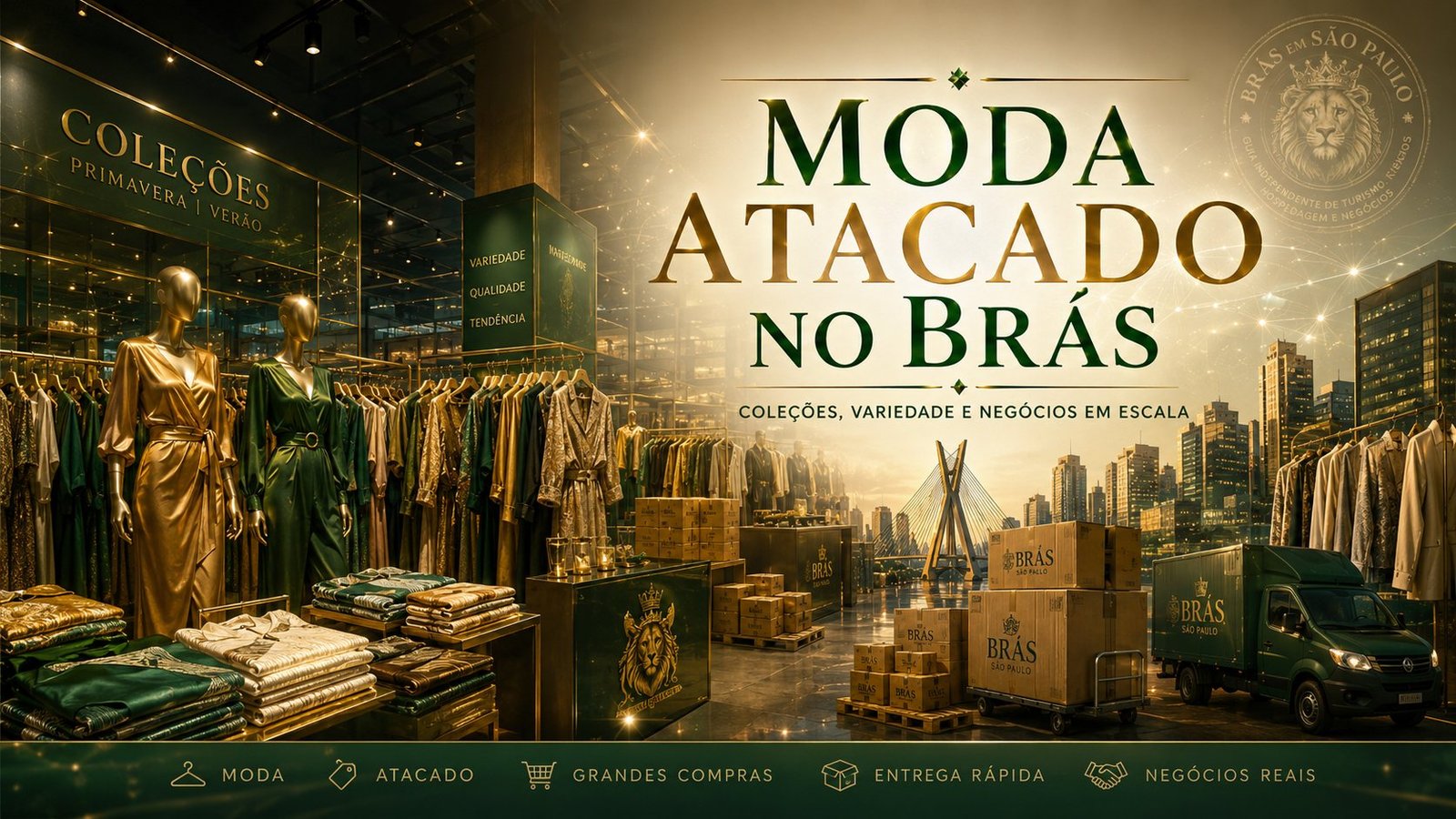 Moda atacado no Brás com coleções, variedade e negócios em escala